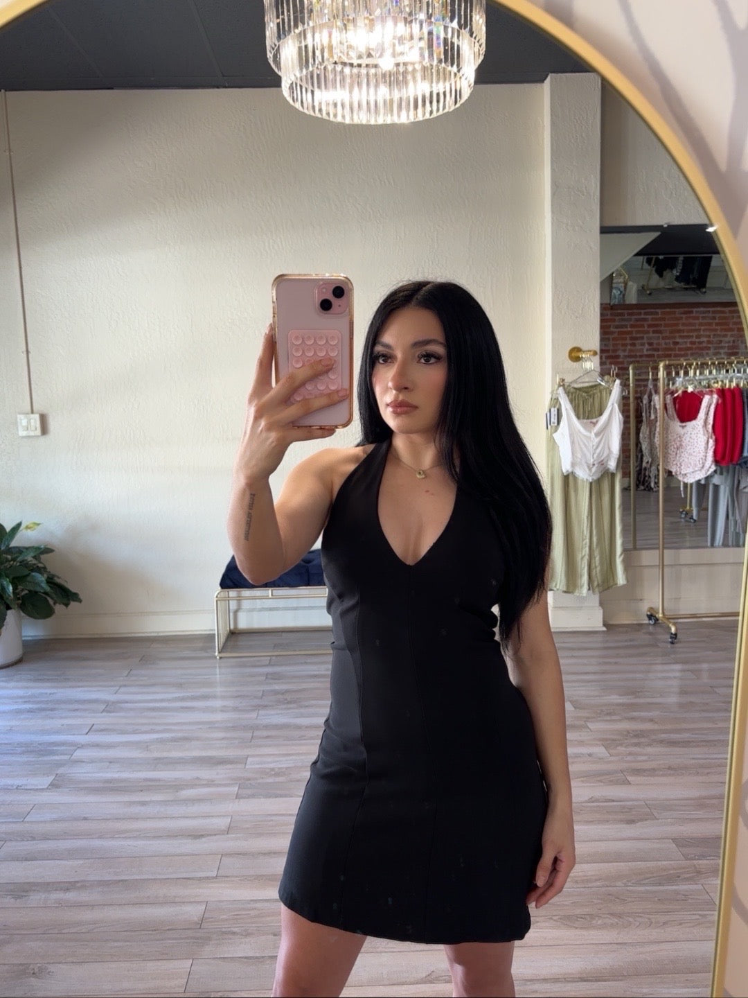 Halter Neck Backless Dress