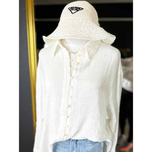 White Gauze Top