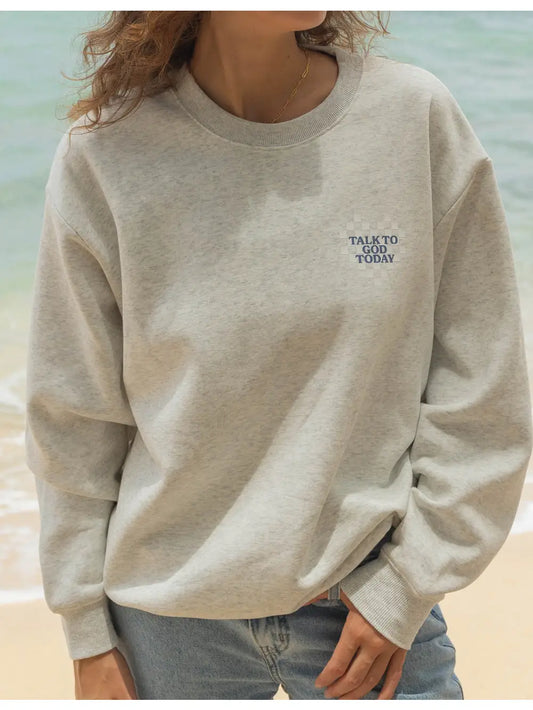 Talk to god crewneck