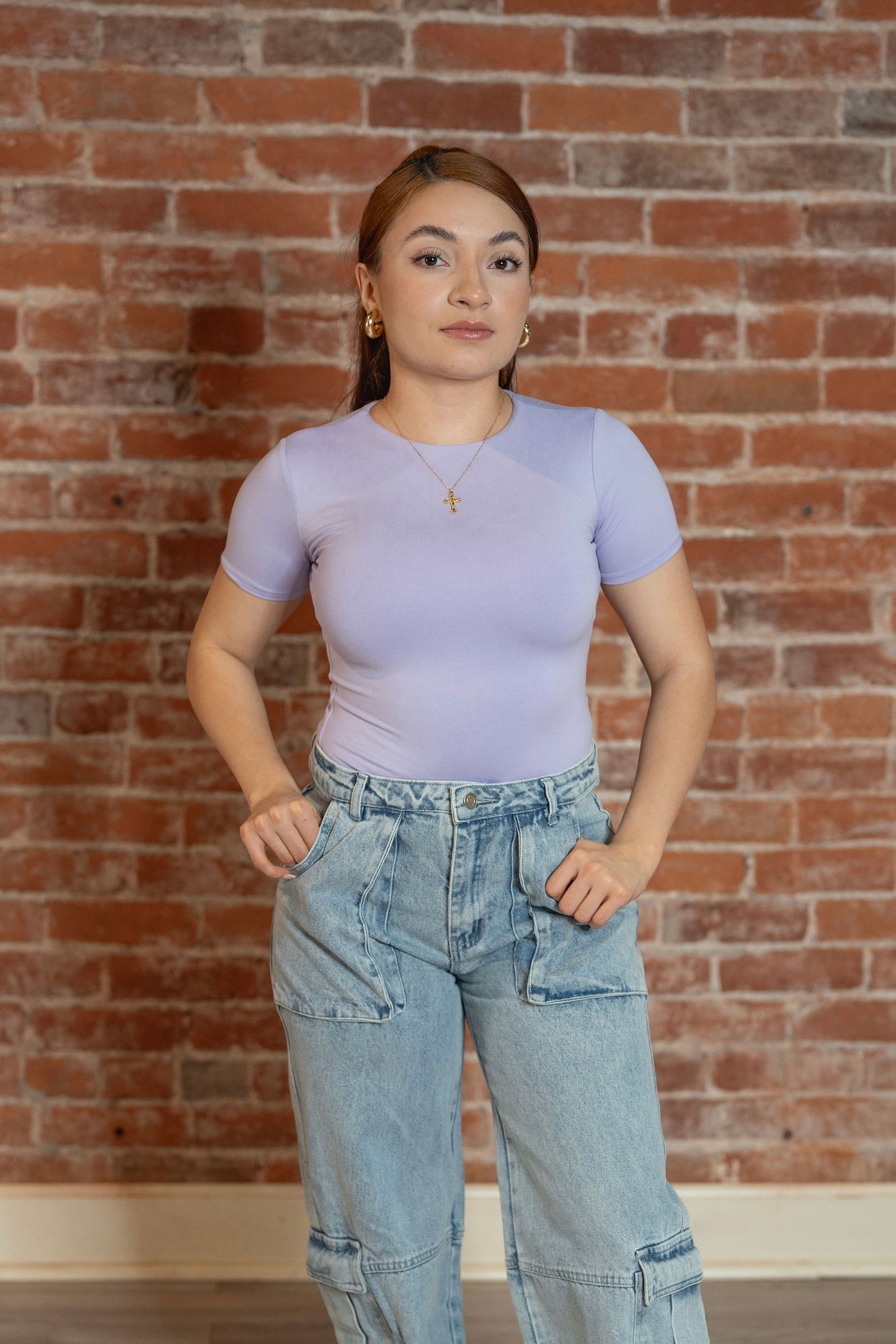 Short Sleeve Solid Basic Top