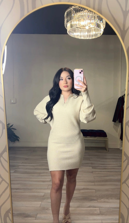 Collared Sweater Dress