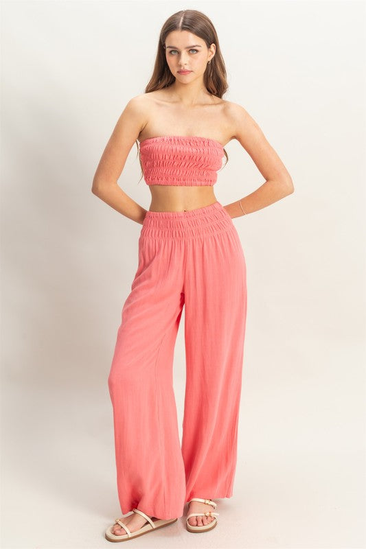 Linen Top and Pants Set