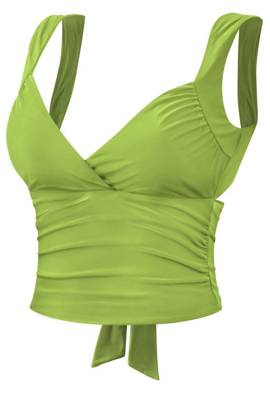 Open Back Tie Crop Top