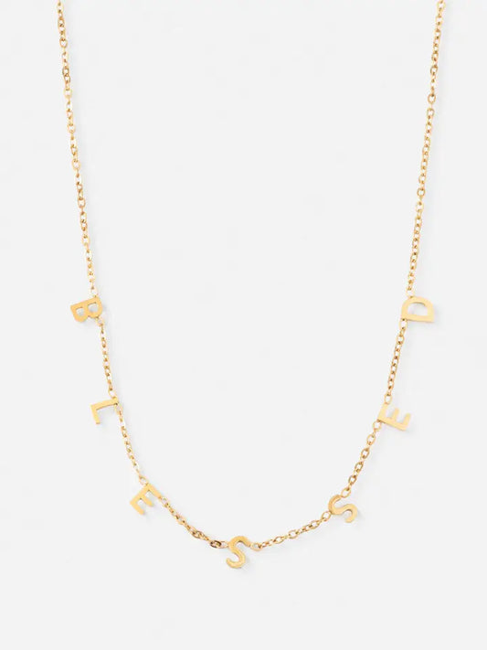 Blessed dainty necklace