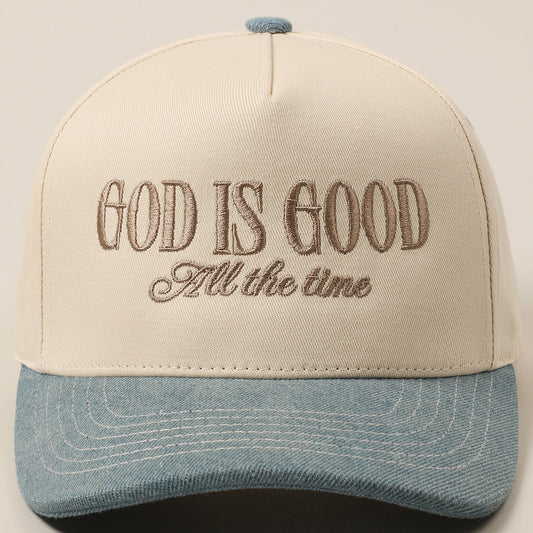 god is good all the time trucker hat